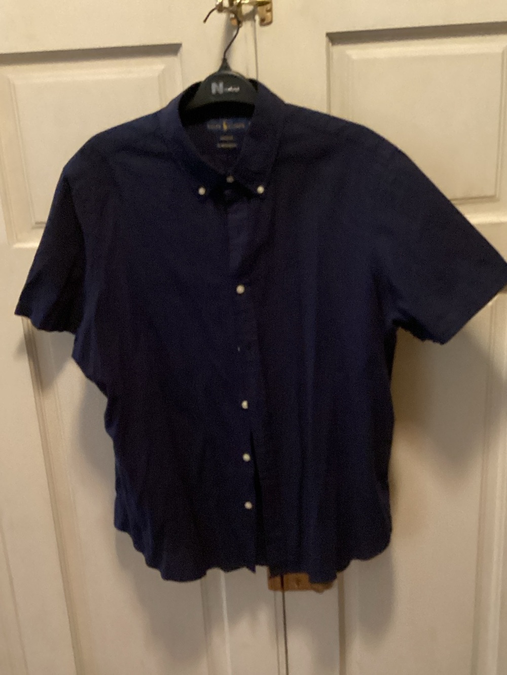 Ralph Lauren Navy Short-Sleeve Button-Down Shirt